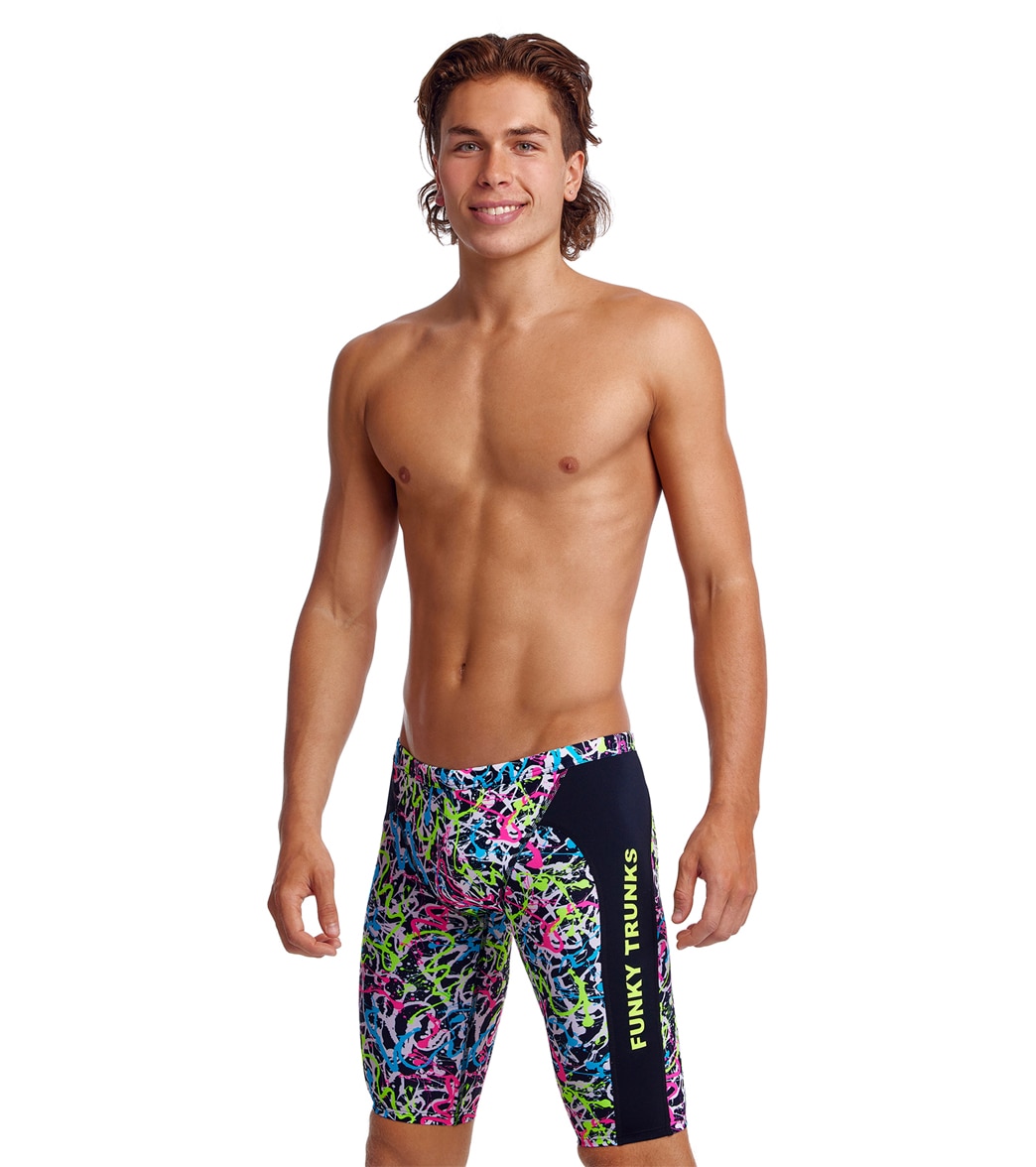 Funky Trunks Men's Messed Up Jammer Swimsuit - 36 Polyester - Swimoutlet.com