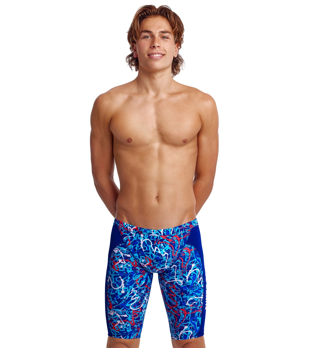 Funky Trunks Men's Mr Squiggle Jammer Swimsuit - 30 Polyester - Swimoutlet.com