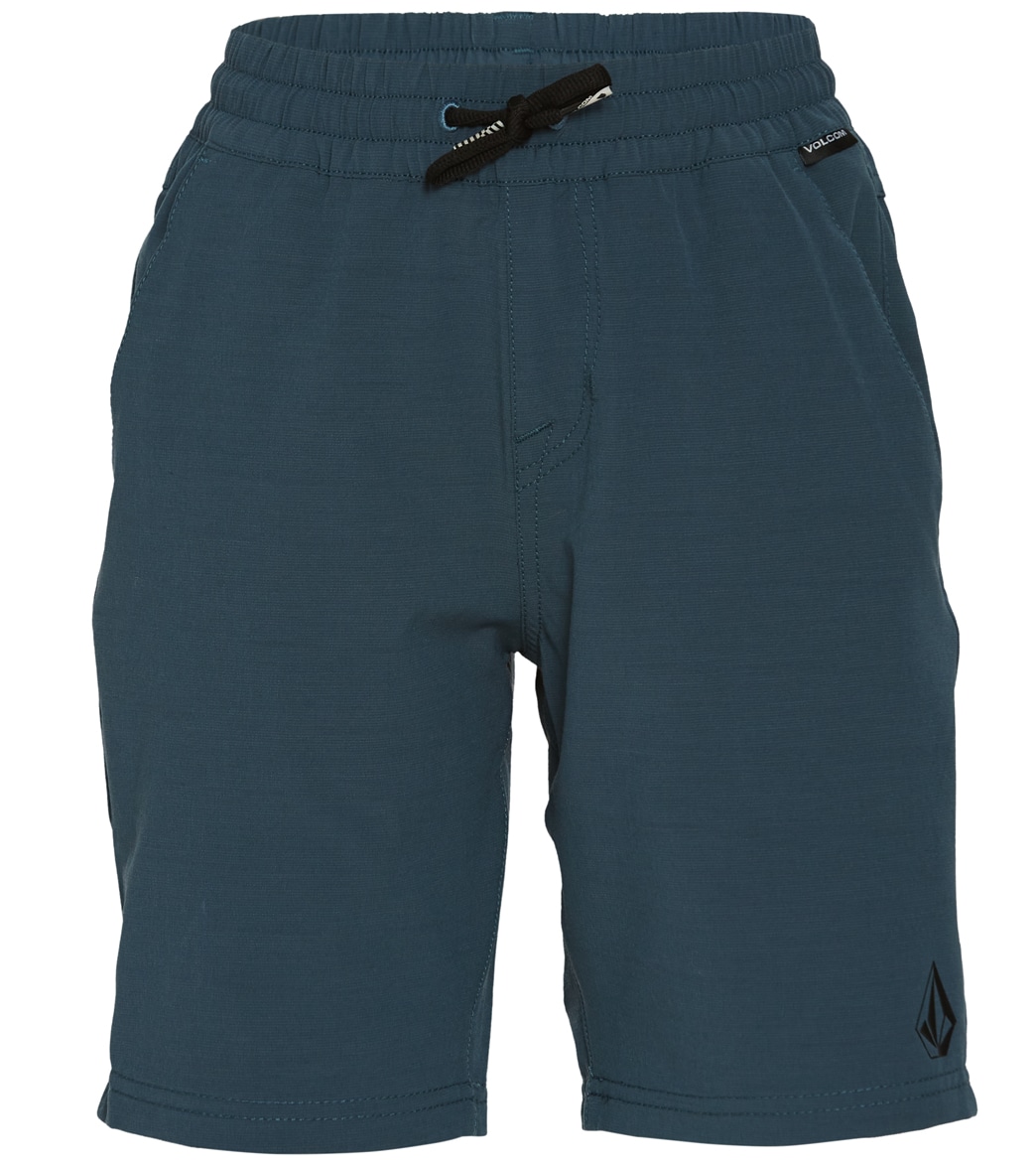 Volcom Boys' Understoned Ew Hybrid Shorts Big Kid - Marina Blue Medium Cotton/Polyester - Swimoutlet.com