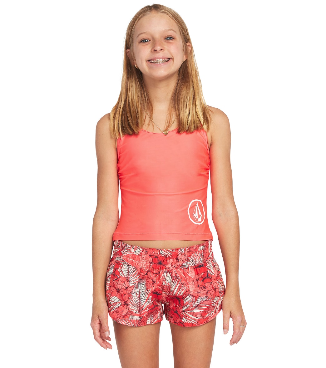 Volcom Girls' Sea U Soon Board Shorts - Pistol Punch Large Polyester - Swimoutlet.com