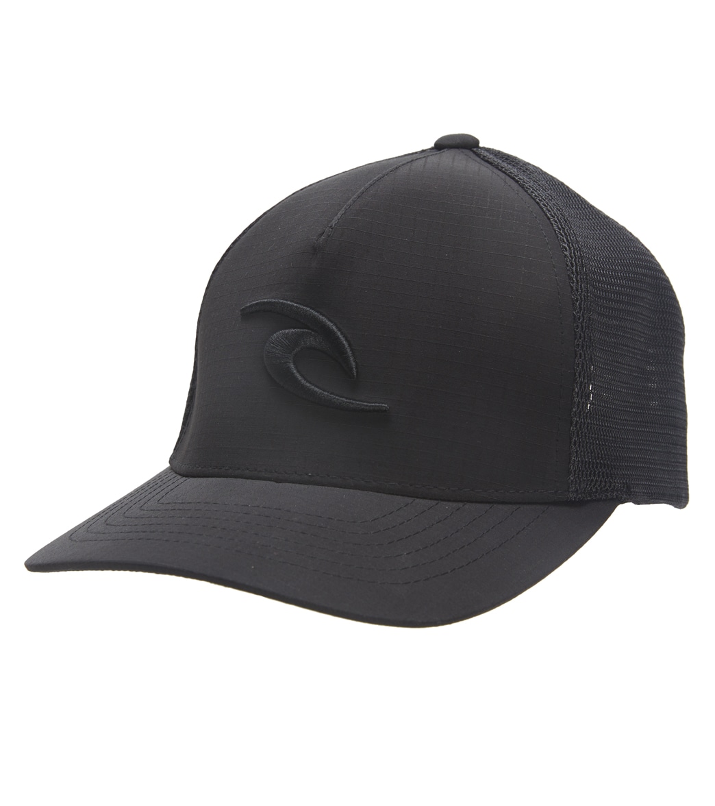 Rip Curl Men's Tepan Trucker Hat - Black One Size Cotton - Swimoutlet.com