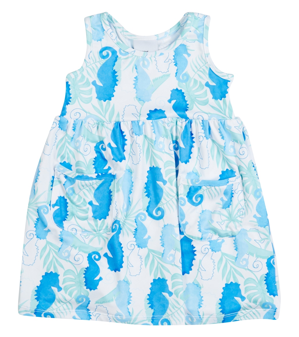 Flap Happy Girls' Seahorse Reef Upf 50+ Dress Baby Toddler - 12 Months - Swimoutlet.com