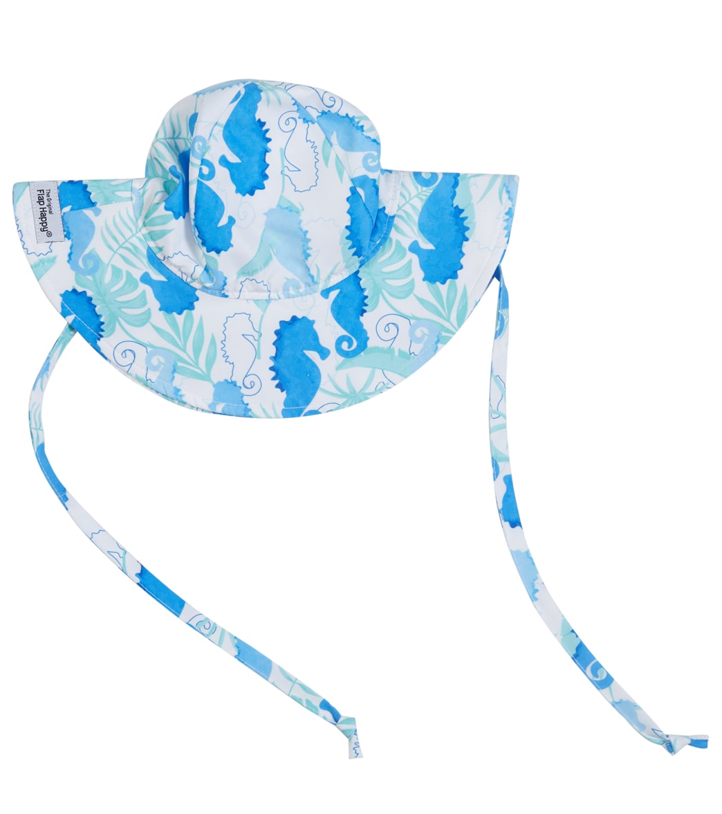 Flap Happy Girls' Seahorse Reef Upf 50+ Floppy Hat - Large Polyester - Swimoutlet.com