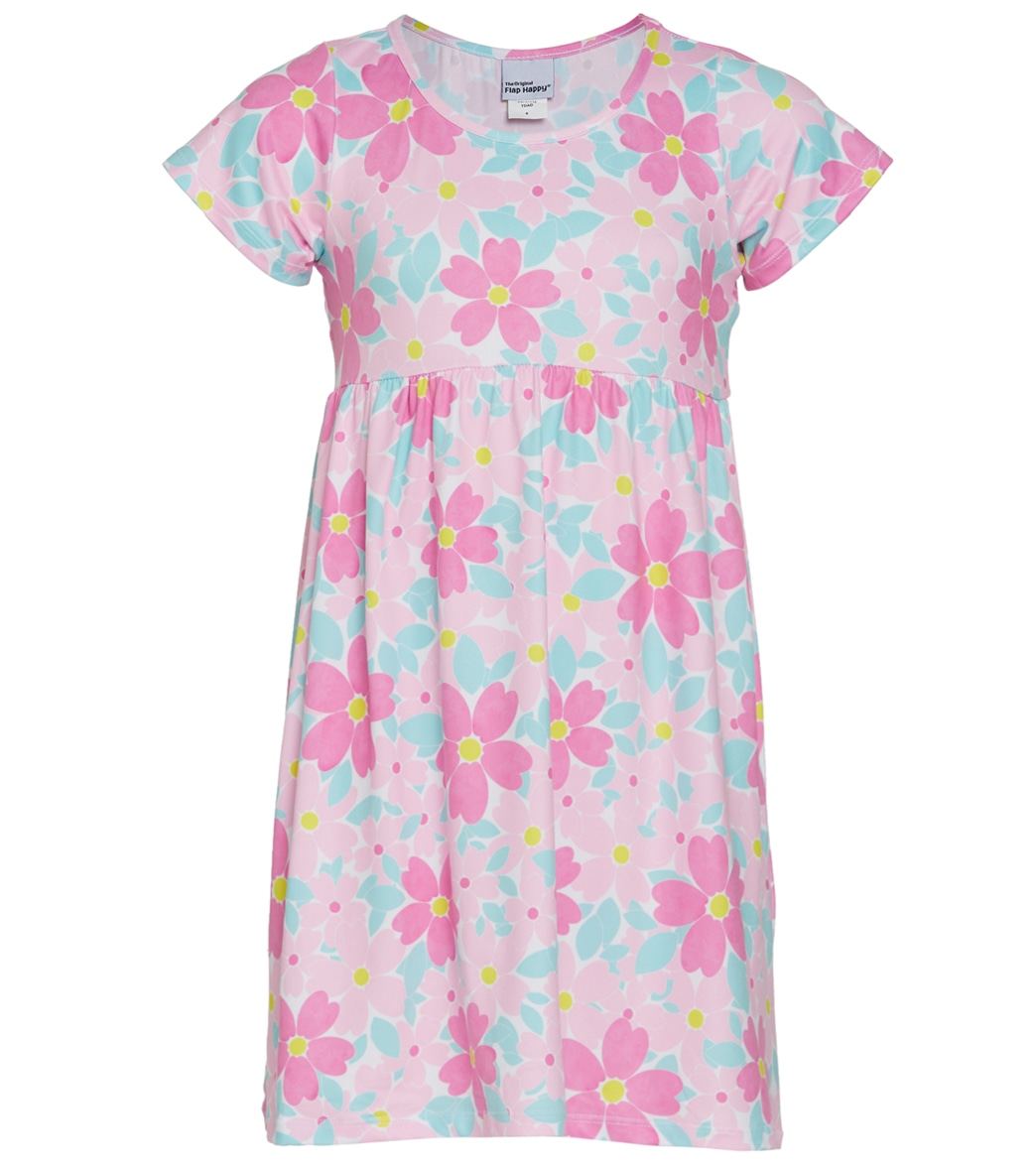 Flap Happy Girls' Painted Flowers Laya Upf 50+ Dress Baby Toddler - 12 Months - Swimoutlet.com