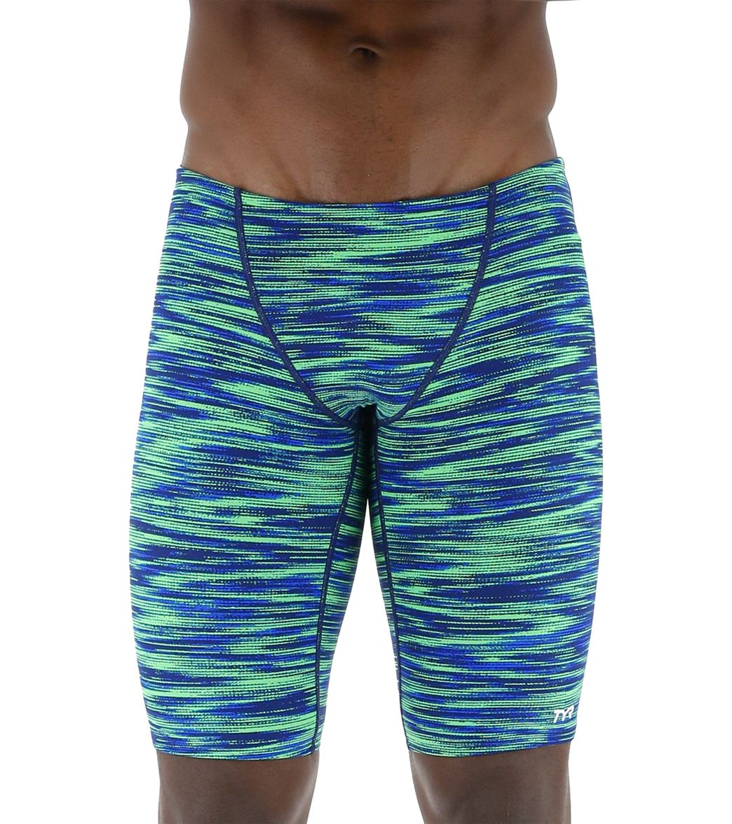 TYR Men's Fizzy Jammer Swimsuit - Blue/Green 26 - Swimoutlet.com