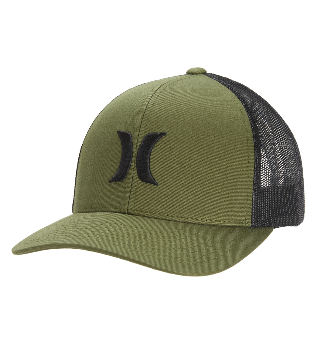Hurley Men's Del Mar Trucker Hat - Olive One Size Cotton/Polyester - Swimoutlet.com