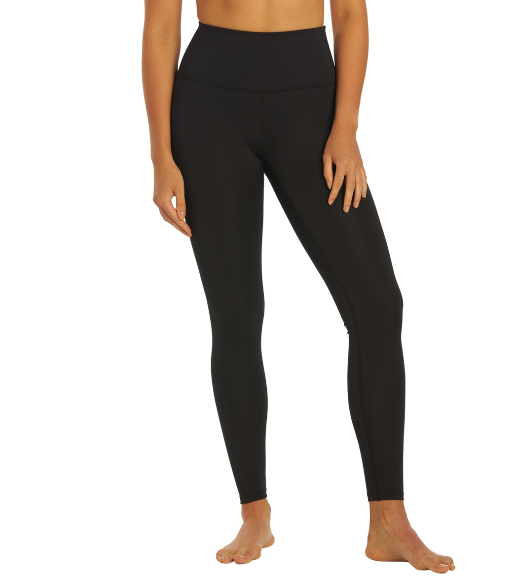 TYR Women's Hi-Rise Leggings - Black Large - Swimoutlet.com