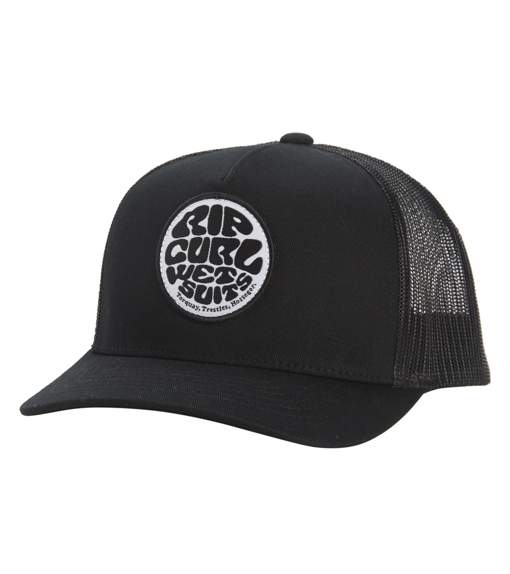 Rip Curl Boys' Icon Trucker Hat - Black One Size Cotton - Swimoutlet.com