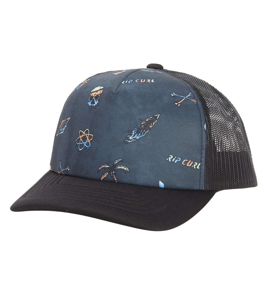 Rip Curl Boys' All Day Trucker Hat - Washed Black One Size Polyester - Swimoutlet.com