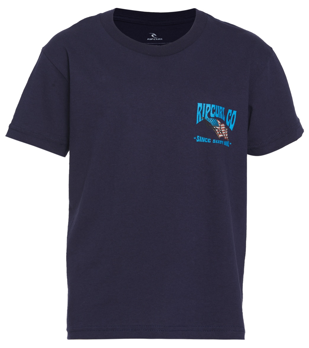 Rip Curl Boys' Dead Roam Tee Big Kid Shirt - Navy 16 Cotton - Swimoutlet.com