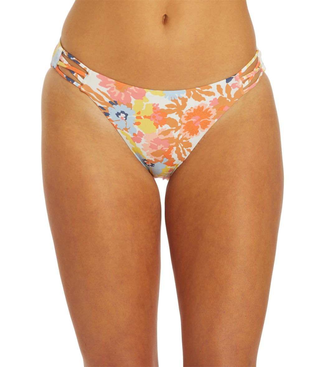 Roxy Women's Pt Beach Classics Hipster Bikini Bottom - Bright White Floral Escape Small Medium - Swimoutlet.com