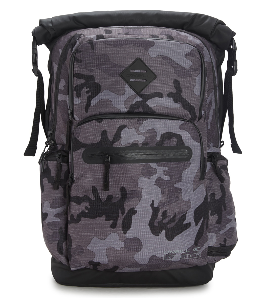 O'neill Men's Odyssey Trvlr Backpack - Black Camo One Size Polyester - Swimoutlet.com