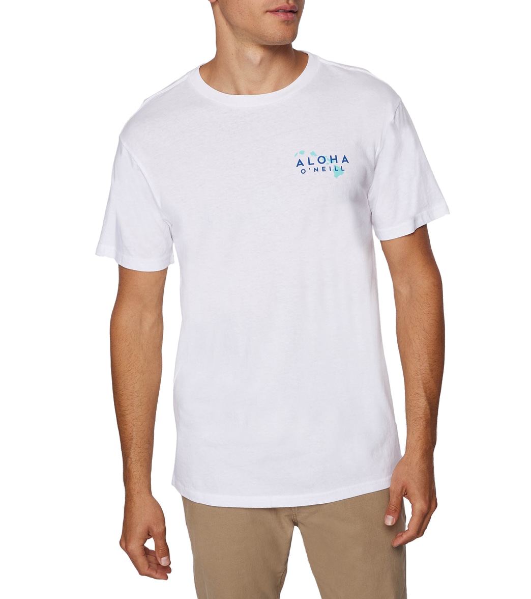 O'neill Men's Nalo Tee Shirt - White Large Cotton - Swimoutlet.com