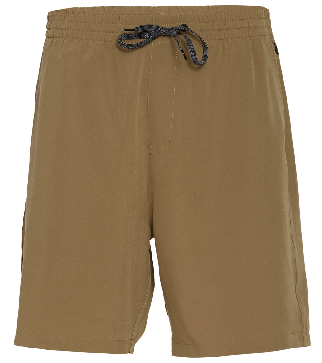 Quiksilver Men's Ocean Elastic Hybrid 18 Shorts - Fallen Rock Xl Cotton/Polyester - Swimoutlet.com