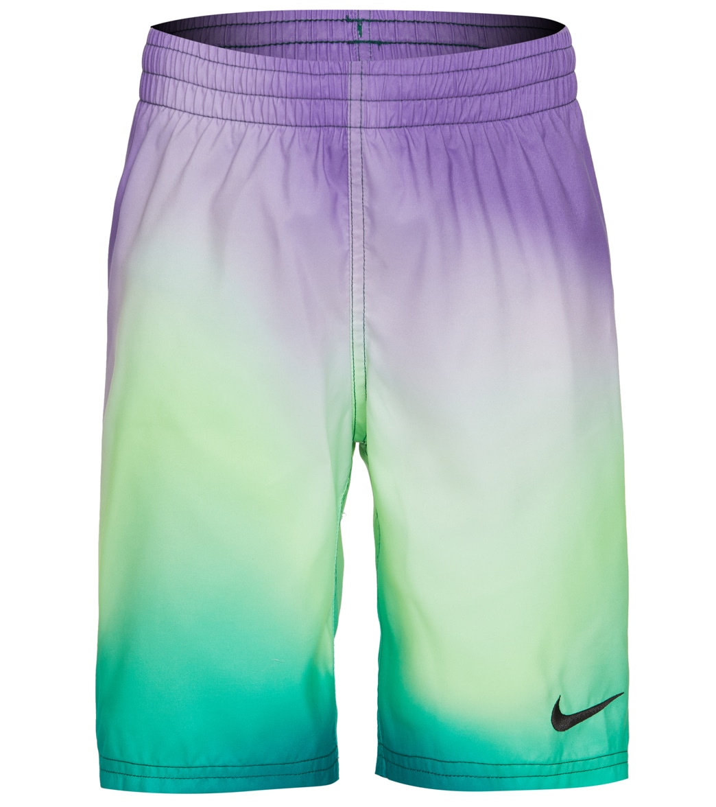 Nike Boys' Aurora Borealis Packable Swim Trunks - Washed Teal Large Polyester - Swimoutlet.com