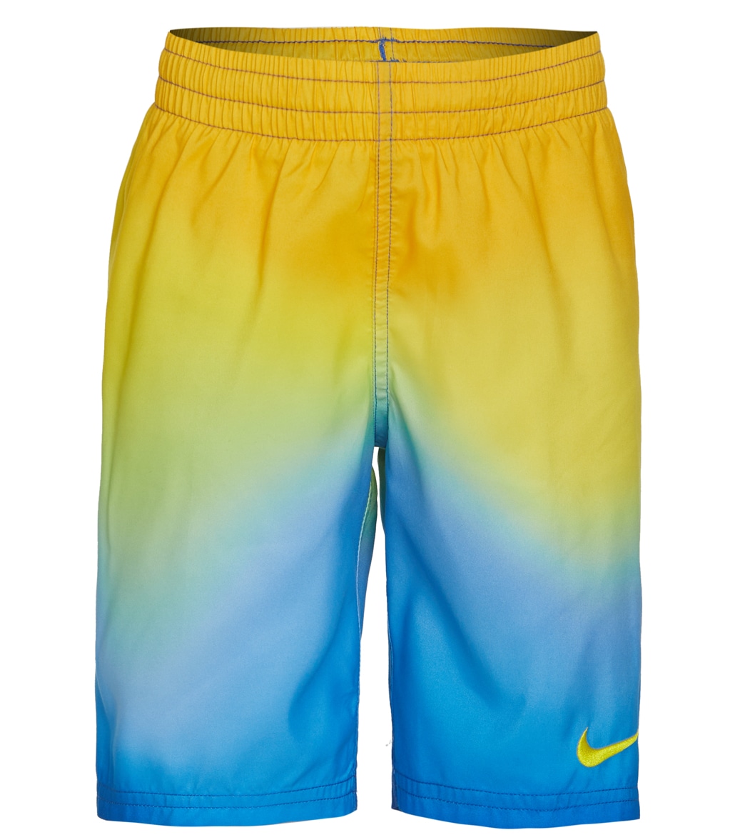 Nike Boys' Aurora Borealis Packable Swim Trunks - Yellow Strike Large Polyester - Swimoutlet.com