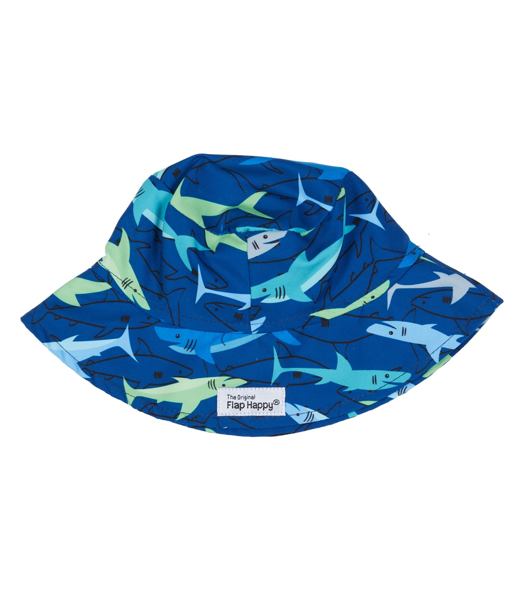 Flap Happy Boys' Sharky Upf 50+ Bucket Hat - Large - Swimoutlet.com