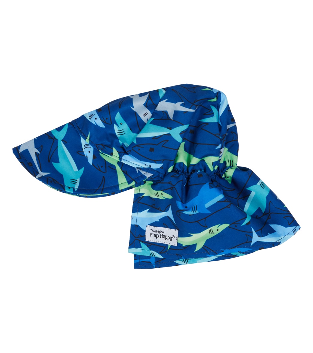 Flap Happy Boys' Sharky Upf 50+ Original Flap Hat - Large - Swimoutlet.com