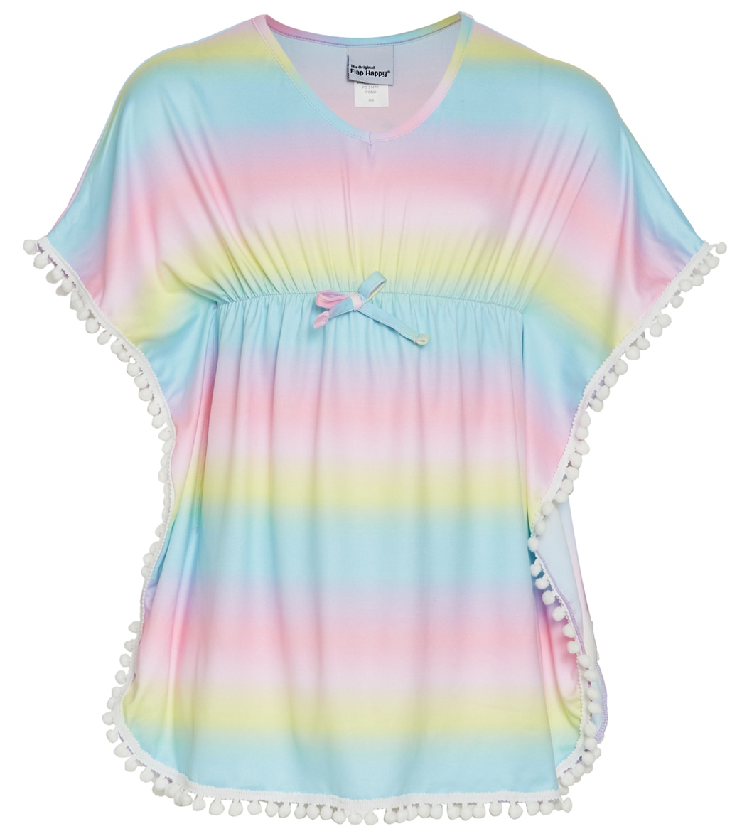 Flap Happy Girls' Rainbow Ombre Kaia Beach Upf 50+ Cover Up Dress Baby Toddler - 12M-18M - Swimoutlet.com