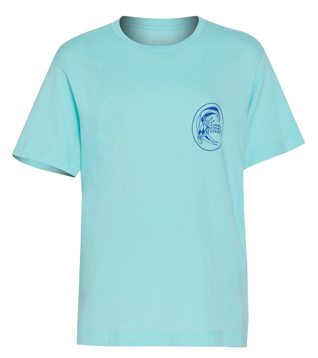 O'neill Boys' Jam Tee Big Kid Shirt - Turquoise Large Cotton - Swimoutlet.com