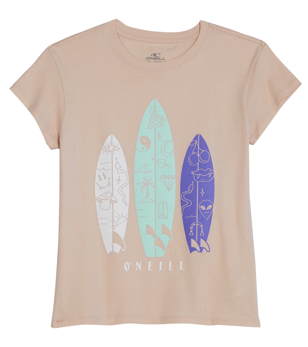 O'neill Girls' Sketchy Shred Tee Shirt Big Kid - Blush Large Cotton - Swimoutlet.com