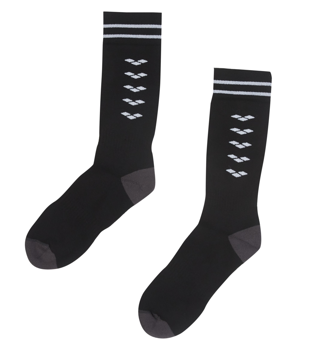 Arena Men's Icons Socks - Black/White Large Cotton - Swimoutlet.com