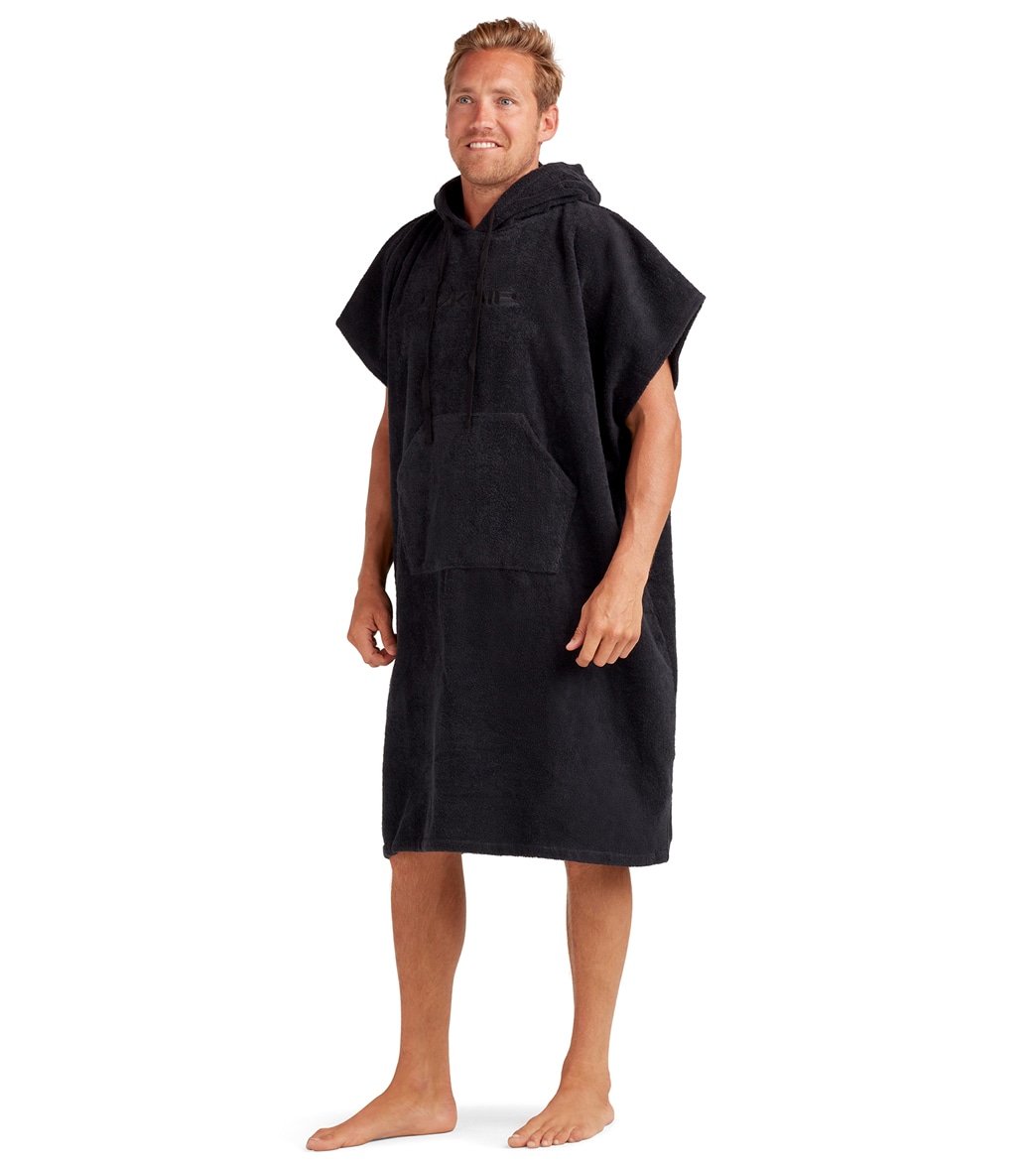Dakine Men's Apresurf Quickdry Changing Poncho - Black One Size Cotton - Swimoutlet.com