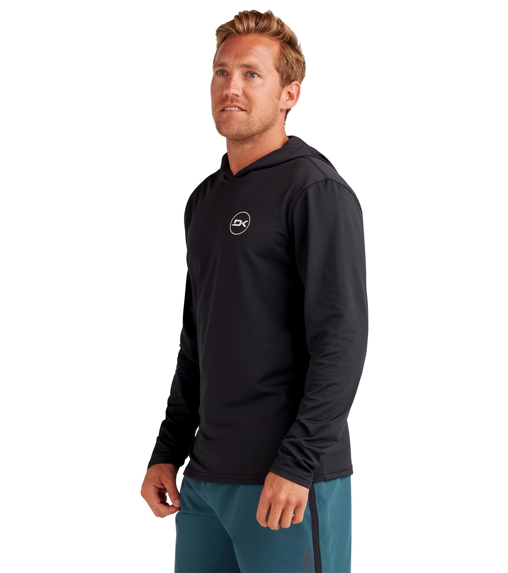Dakine Men's Mission Hoodie Long Sleeve Upf 50 Surf Shirt - Black Large - Swimoutlet.com