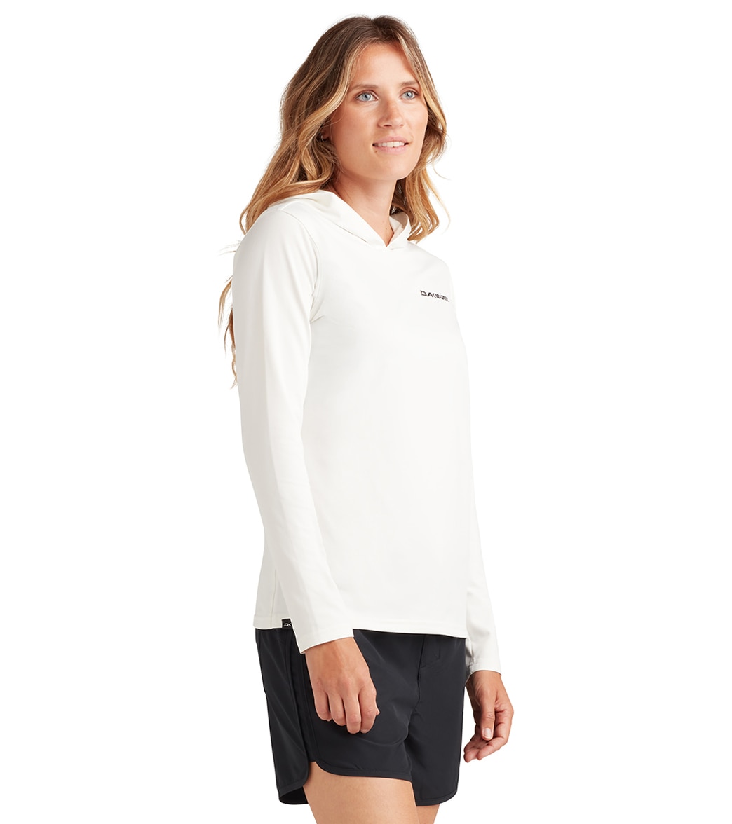 Dakine Women's Mission Hoodie Long Sleeve Upf 50 Surf Shirt - White Large - Swimoutlet.com