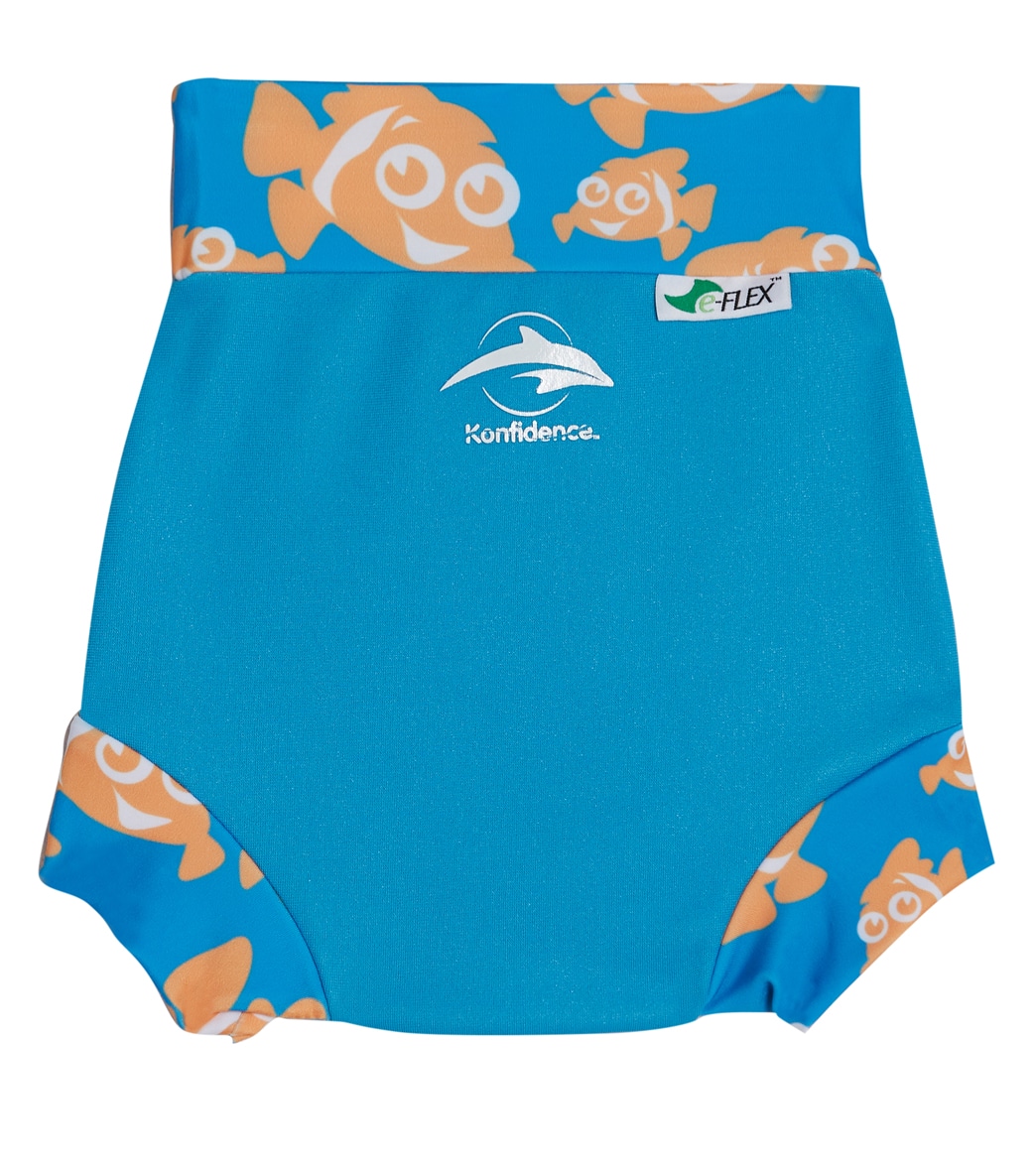 Konfidence Splashytm Nappy W E-Flex Baby - Blue Clownfish 12-18 Months - Swimoutlet.com