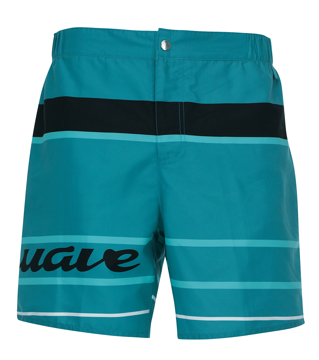 Wavebreaker Men's Turquoise Stripe Swim Trunks - Light Green 2X Polyester - Swimoutlet.com