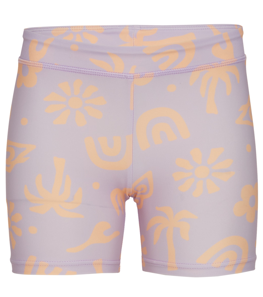 Rip Curl Girls' Low Tide Bike Shorts Toddler - Lilac 1/2 - Swimoutlet.com