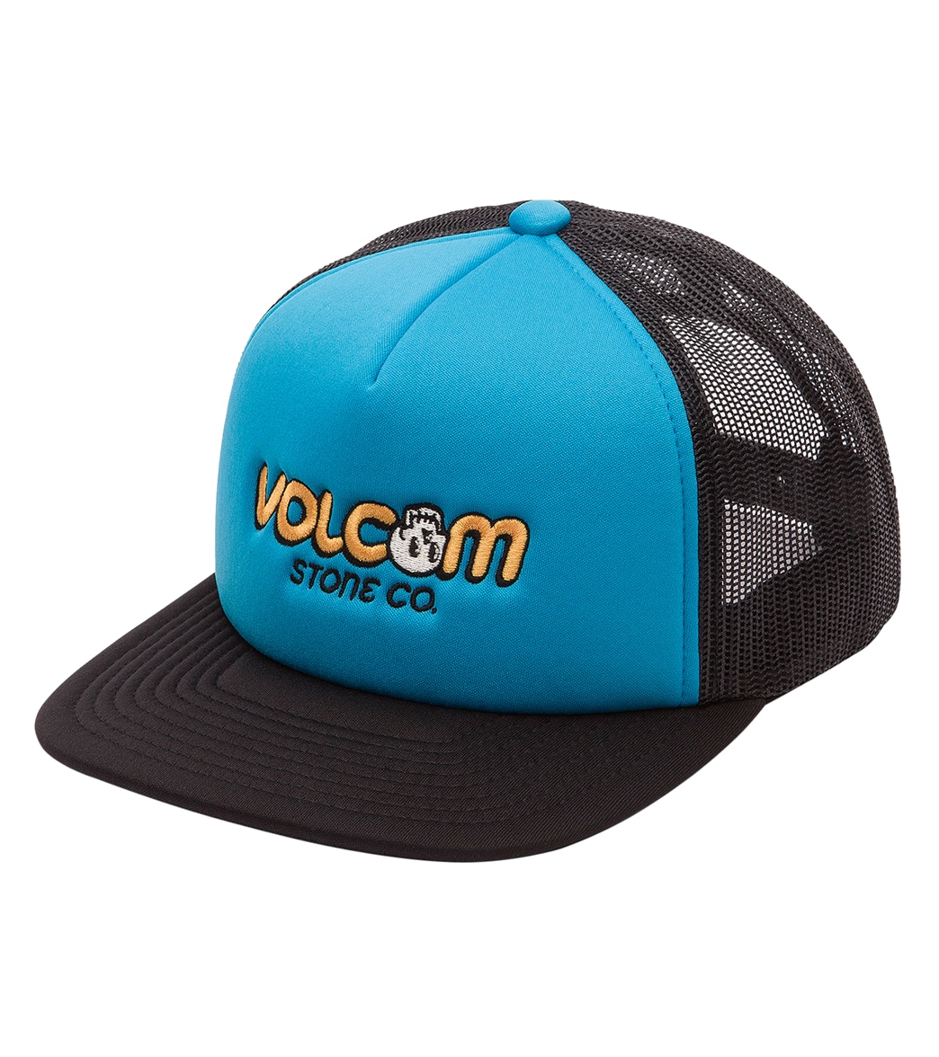 Volcom Boys' Caiden Trucker Hat - Blue Drift One Size Polyester - Swimoutlet.com