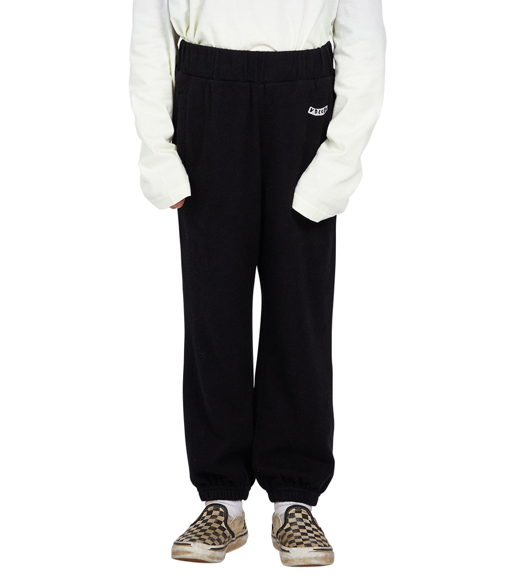 Volcom Girls' Lil Fleece Pants Big Kid - Black Medium Cotton - Swimoutlet.com
