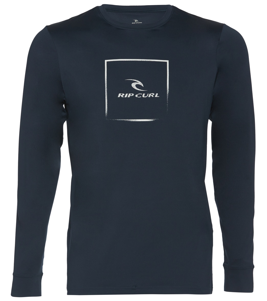 Rip Curl Men's Corp Icon Long Sleeve Upf 50 Surf Shirt - Dark Navy Large - Swimoutlet.com