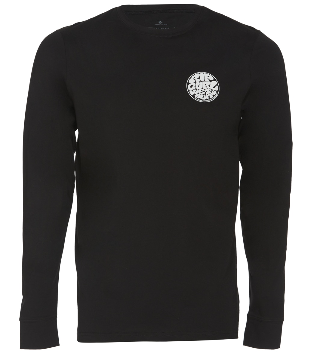 Rip Curl Men's Icons Of Surf Long Sleeve Upf 50 Shirt - Black Large Cotton/Polyester - Swimoutlet.com