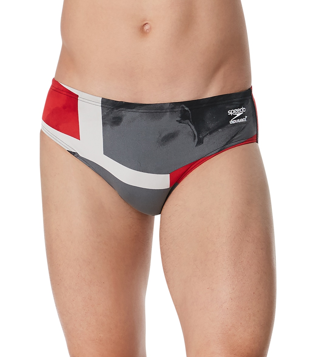 Speedo Men's Glimmer Brief Swimsuit - Red 24 - Swimoutlet.com