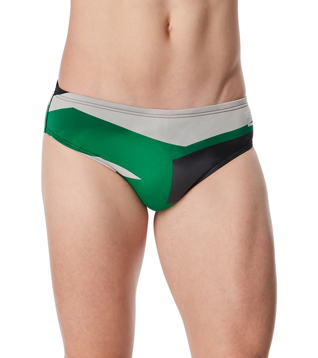 Speedo Men's Glimmer Brief Swimsuit - Green 24 - Swimoutlet.com