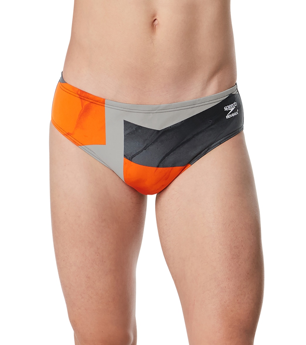 Speedo Men's Glimmer Brief Swimsuit - Orange 28 - Swimoutlet.com