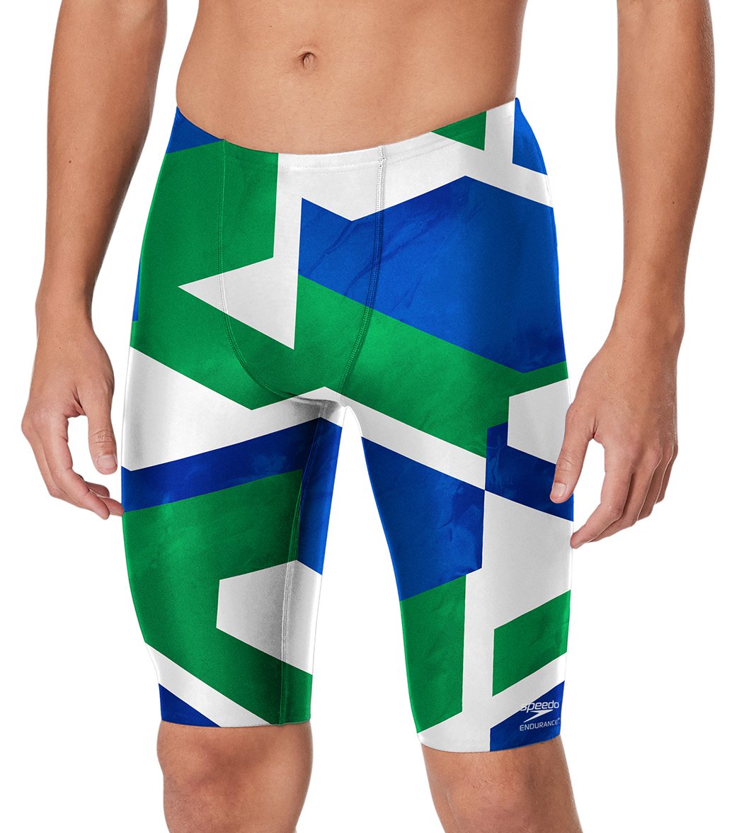 Speedo Men's Glimmer Jammer Swimsuit - Blue/Green 22 - Swimoutlet.com