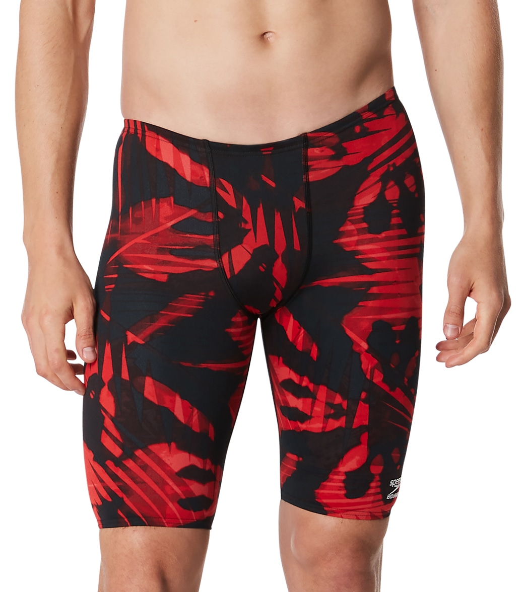 Speedo Men's Reflected Jammer Swimsuit - Red 24 - Swimoutlet.com
