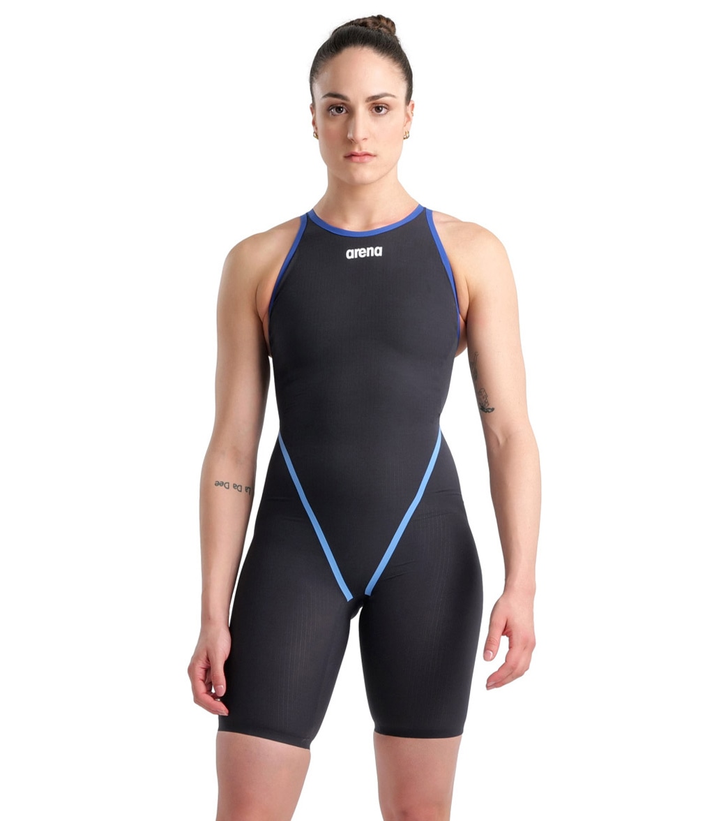 Arena Women's Powerskin Carbon Core Fx Sl Anthracite Limited Edition Closed Back Tech Suit Swimsuit - Blue 24 Elastane/Polyamide - Swimoutlet.com