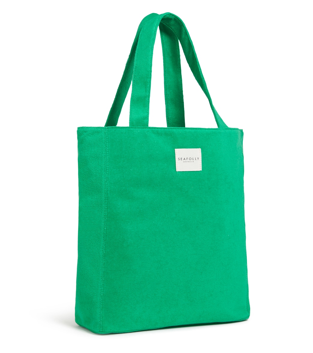 Seafolly Women's Carried Away Terry Tote - Green One Size Cotton/Polyester - Swimoutlet.com