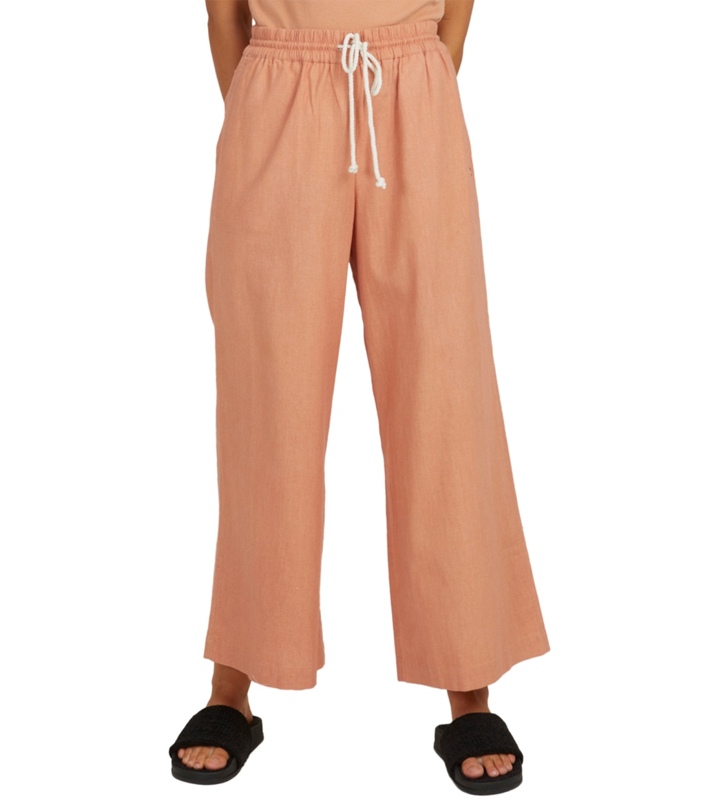 Roxy Women's Lekeitio Beach Pants - Baked Clay Large Cotton - Swimoutlet.com