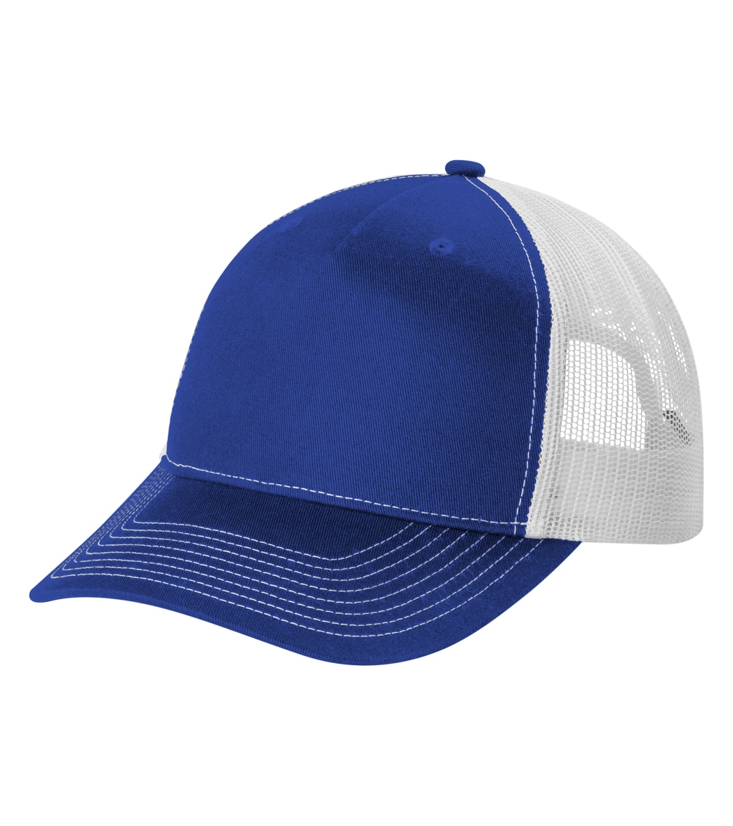 Snapback Trucker Hat - Patriot Blue/White One Size Cotton/Polyester - Swimoutlet.com
