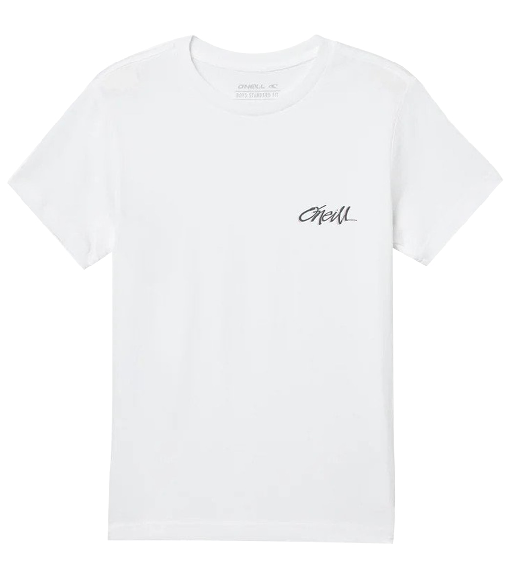 O'neill Boys' Creeper Short Sleeve Tee Big Kid Shirt - White Large Size Large Cotton - Swimoutlet.com