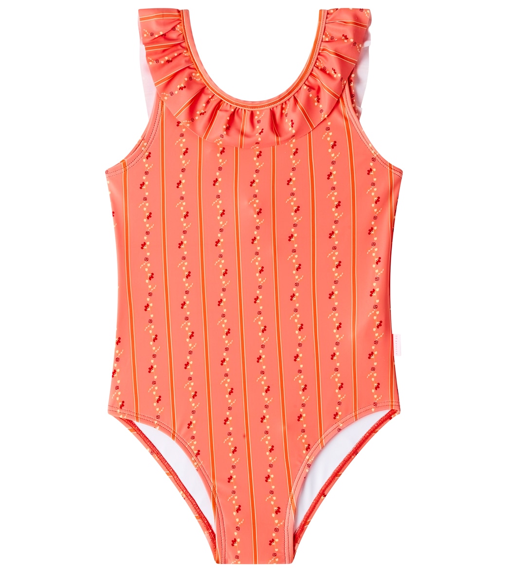 Seafolly Girls' Prague Round Neck One Piece Swimsuit Baby Toddler - Vine 1 - Swimoutlet.com
