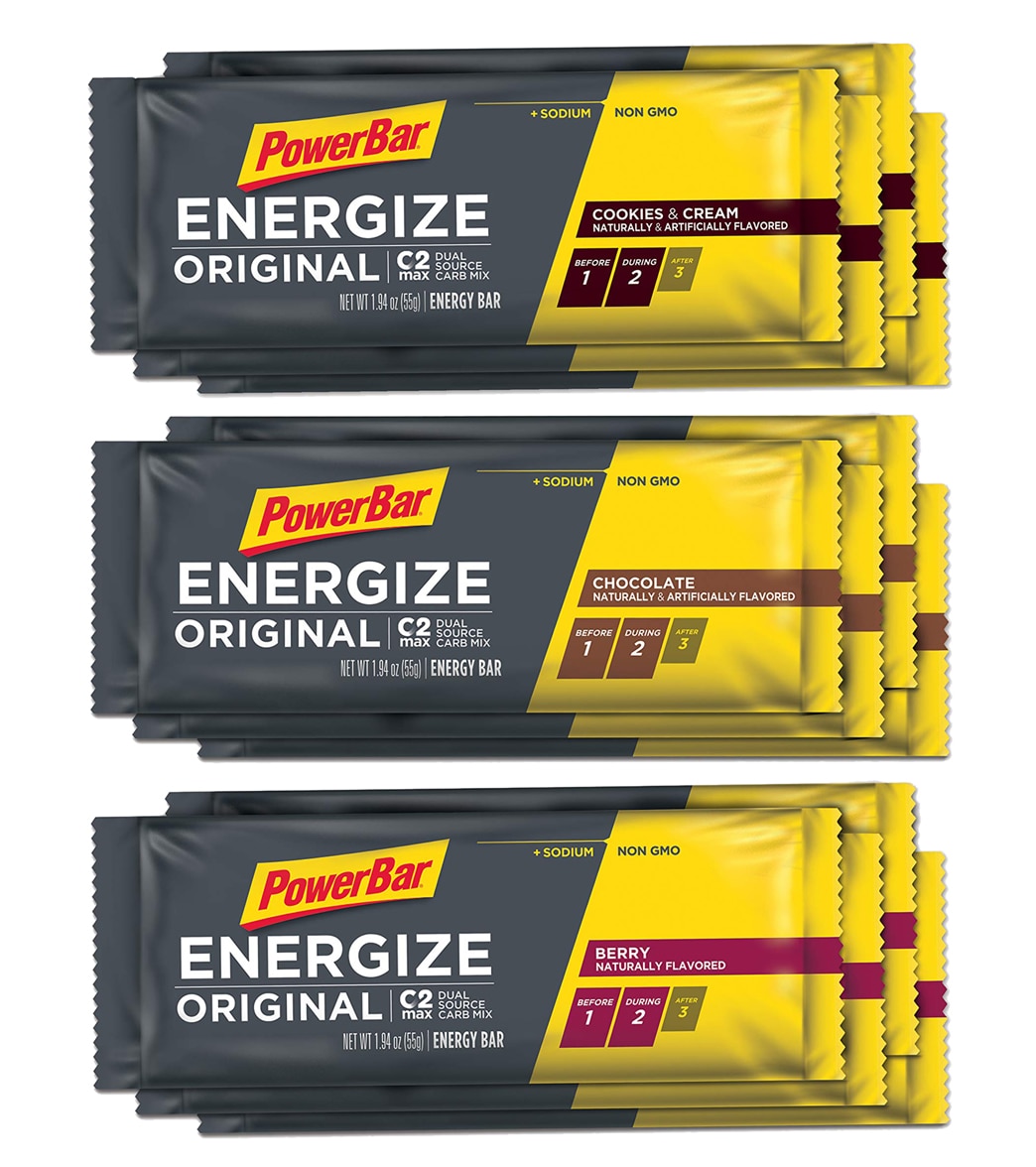 Powerbar Energize Original Bar Variety Pack - 4 Cookies And Cream Chocolate Berry - Swimoutlet.com