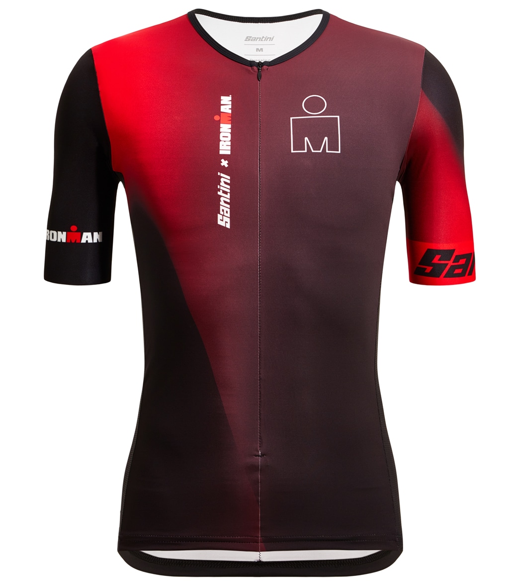 Santini Men's Ironman Ikaika Triathlon Jersey - Red Medium Elastane/Polyamide - Swimoutlet.com