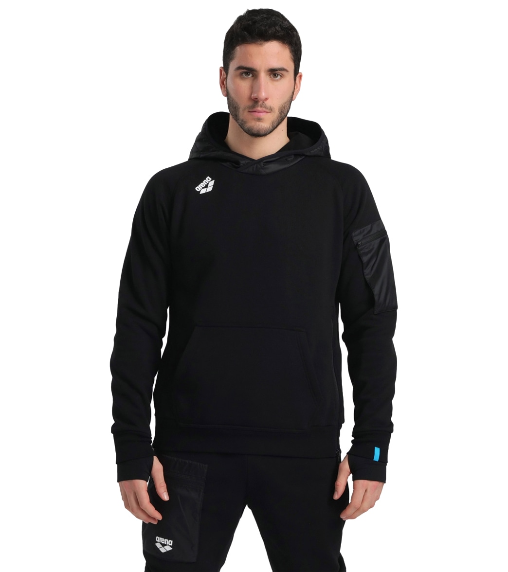 Arena Men's Tech Pullover Hoodie - Black 3Xl Cotton/Polyester - Swimoutlet.com